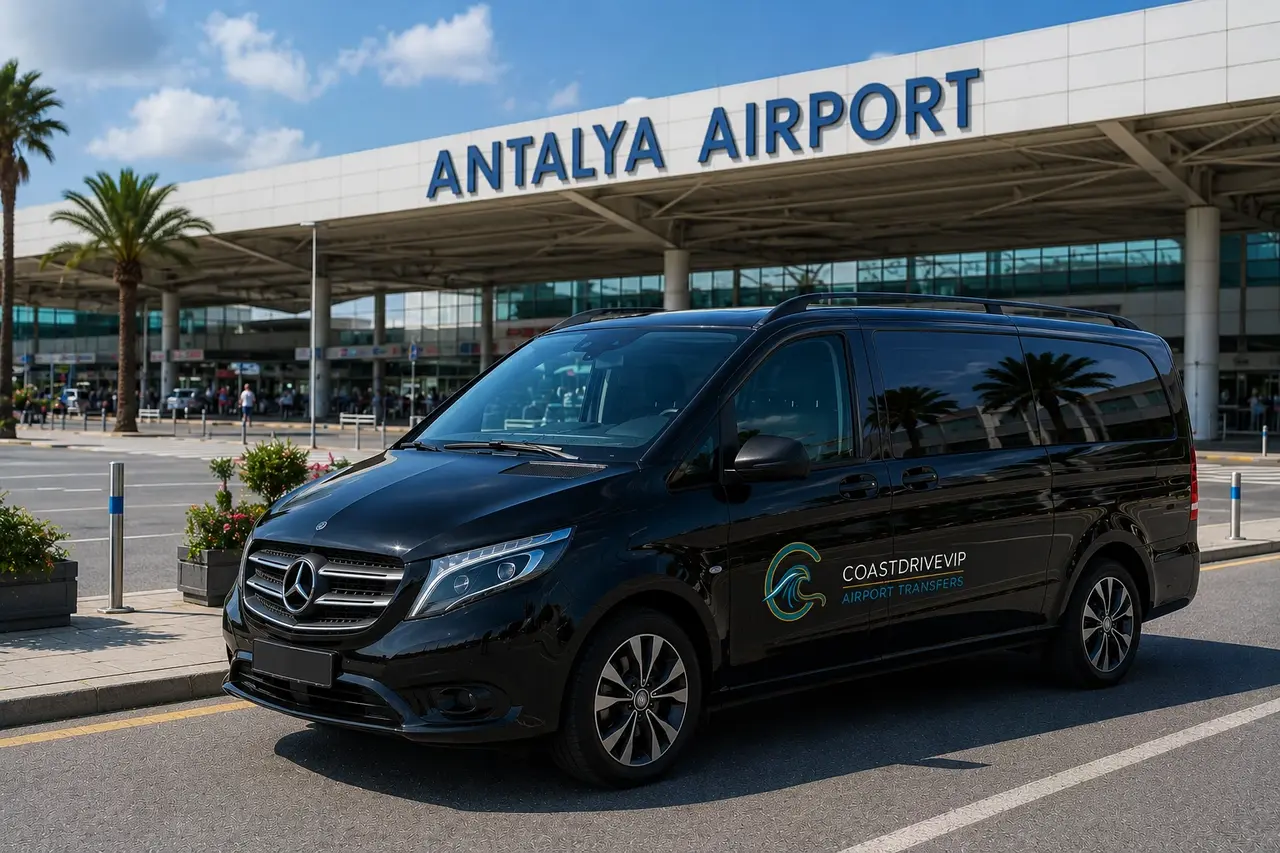 Black Mercedes Vito at Antalya Airport